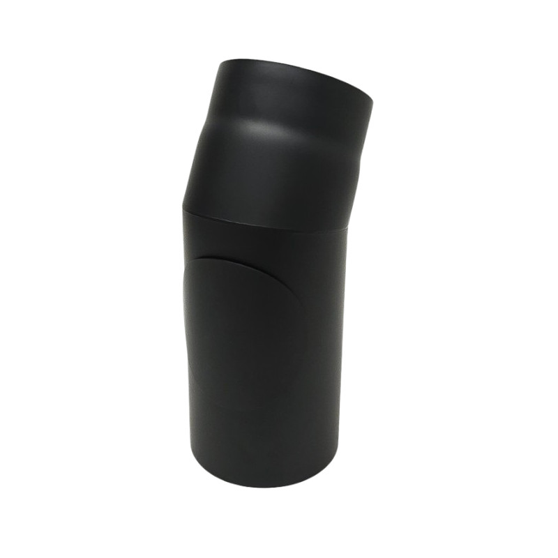 Rökrör vinkel 30° Ø150mm med sotlucka