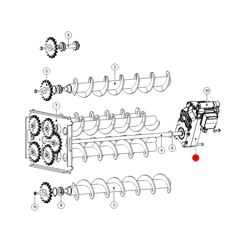 Motor ask/tubrensning 1-fas Gilles 9,8,12,2,3,4
