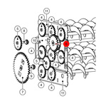 Kugghjul Z21+Z24 Gilles 2,3,10,4