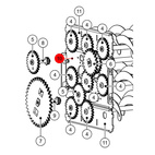 Gilles Kullagerplåt mitten för tubrensning