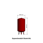 Tryckexpansionskärl 80L med  armatursats