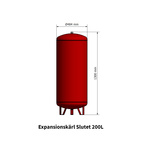 Tryckexpansionskärl 200L med armatursats