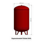 Tryckexpansionskärl 600L med armatursats