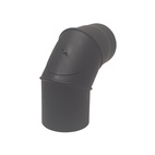 Rökrör vinkel 0-90° justerbar Ø150mm med sotlucka