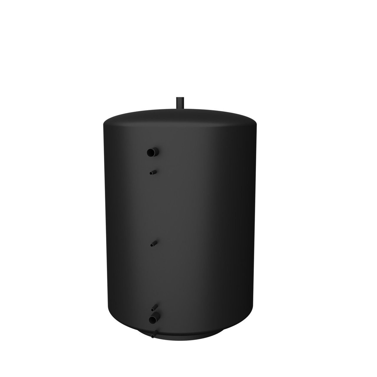Buffert 2500L oisolerad rund ackumulatortank
